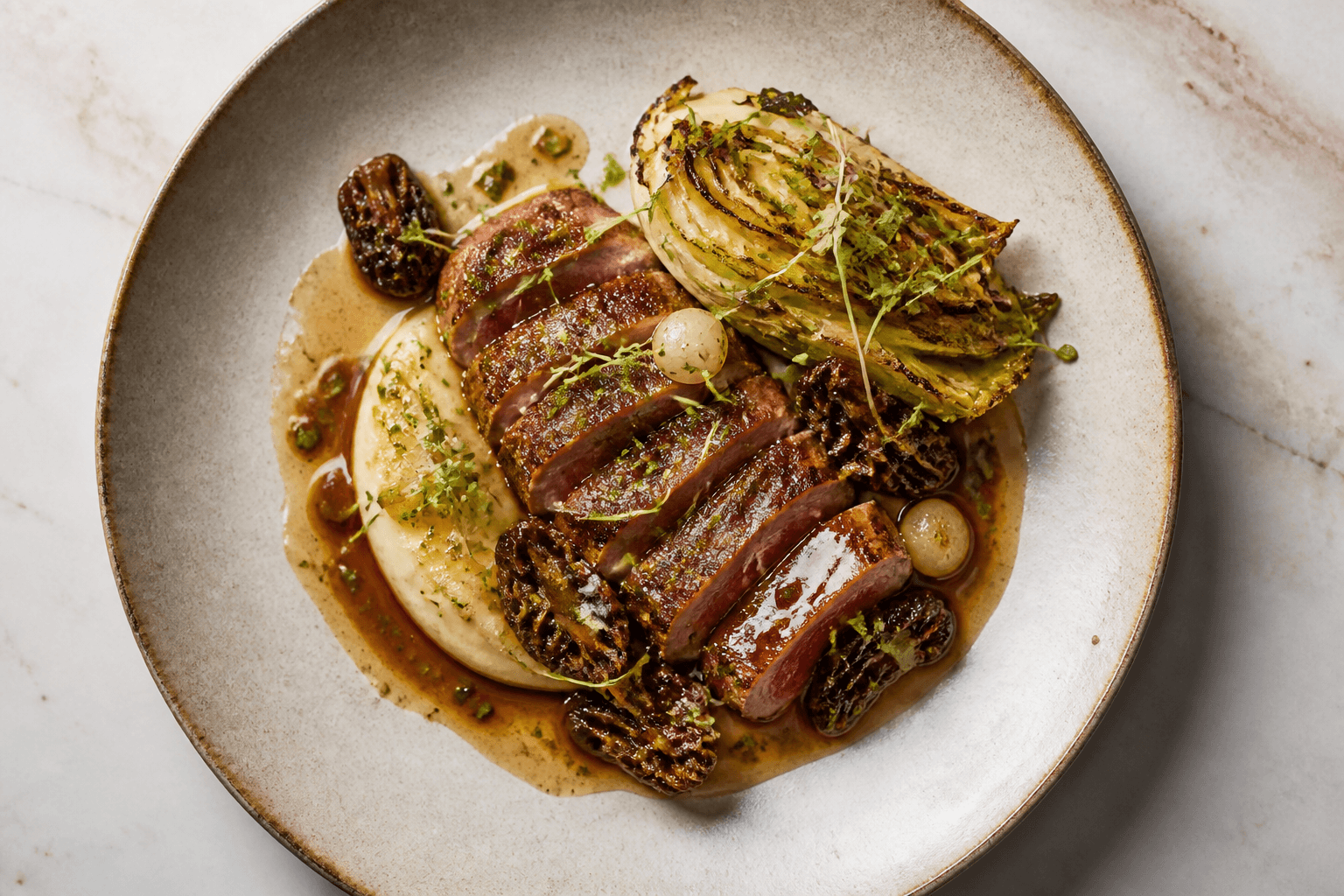 Plat de restaurant mis en valeur