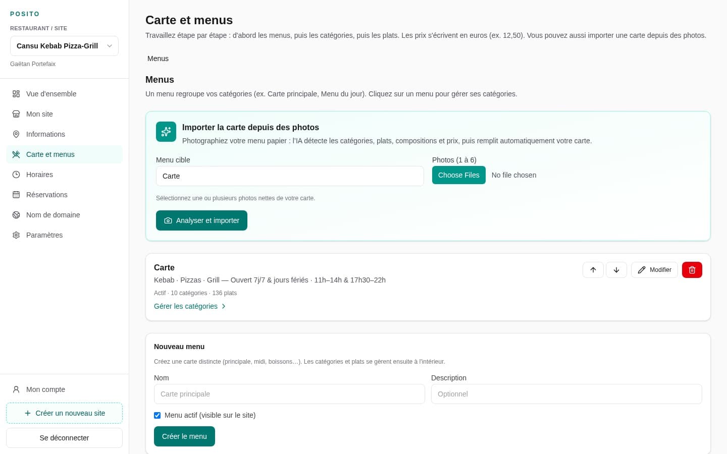 Tableau de bord Lodgio — gestion du site logement